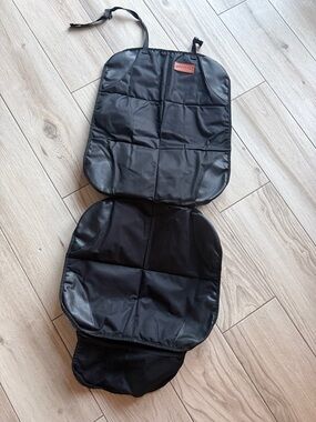 Black Car Seat Protector with Mesh Storage Pocket